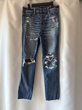 American Eagle High-Rise Distressed Skinny Jeans